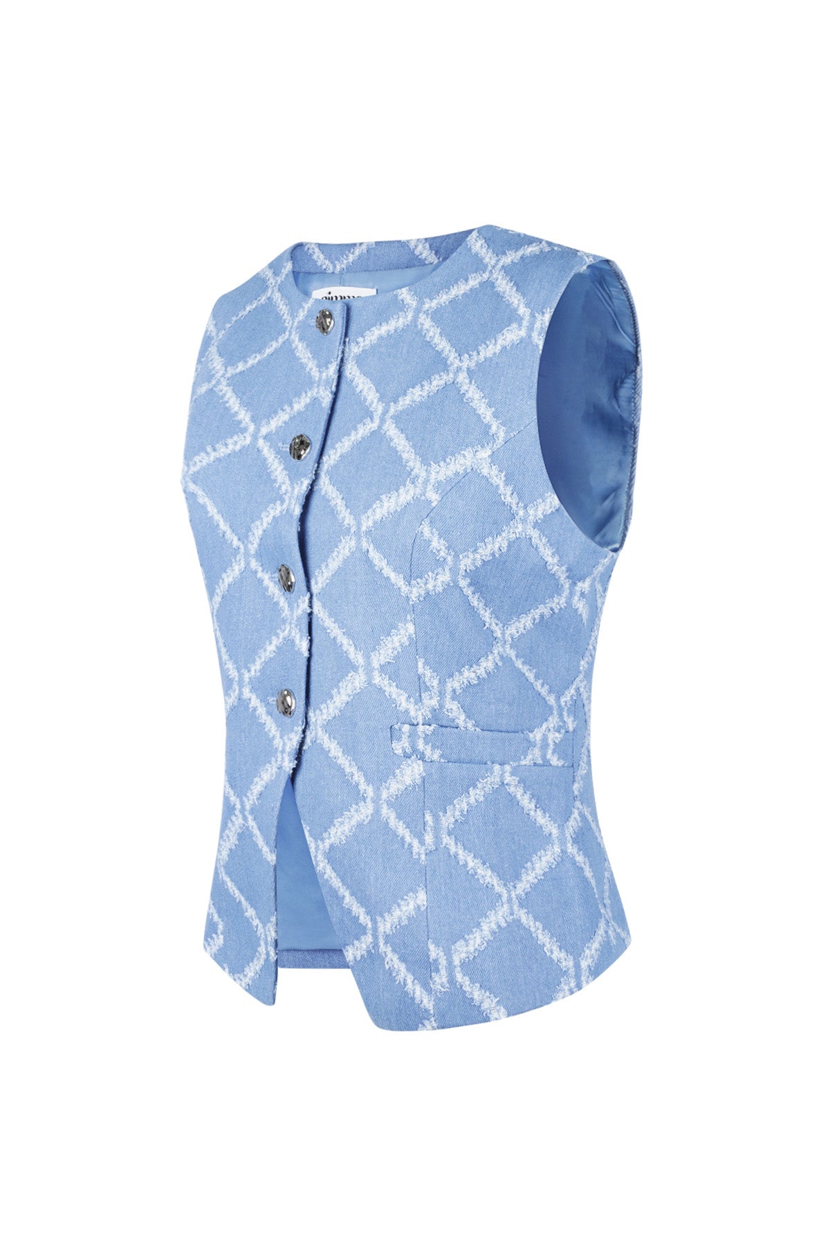 Damen Top Geometrisch Knopfleiste | Baumwolle | Mehrfarbig