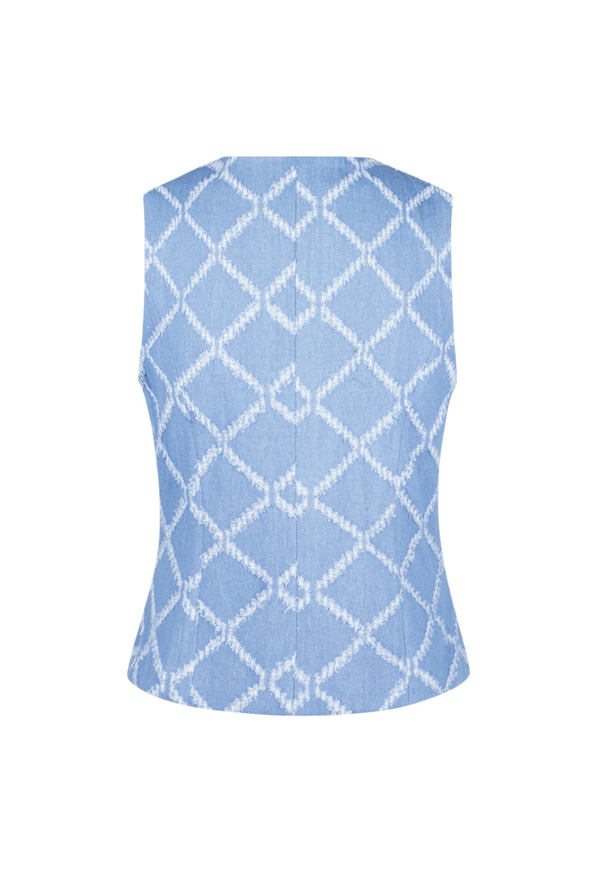 Damen Top Geometrisch Knopfleiste | Baumwolle | Mehrfarbig