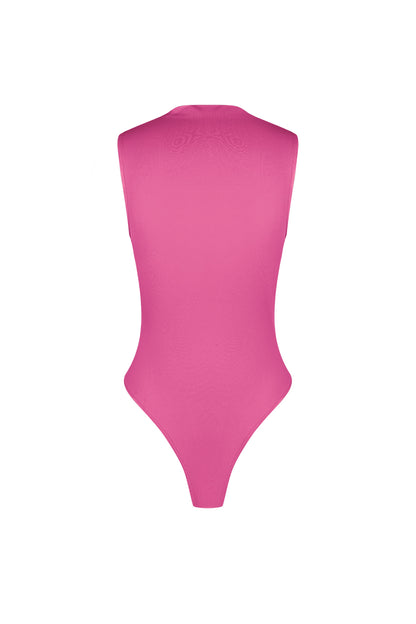 Elastisches Strick Damen Body Hochkragen Minimalistisches Design