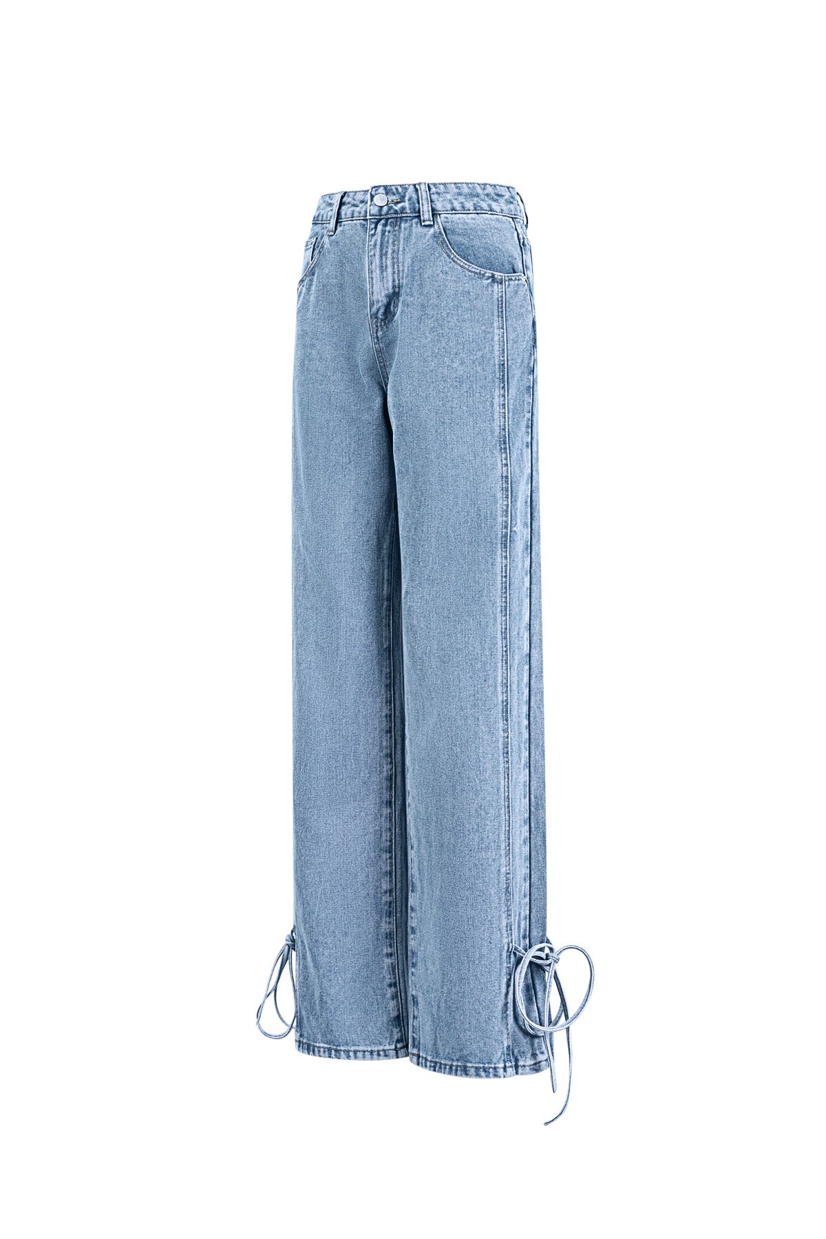 Damen Jeans Knotendetail | Baumwolle | Mehrfarbig