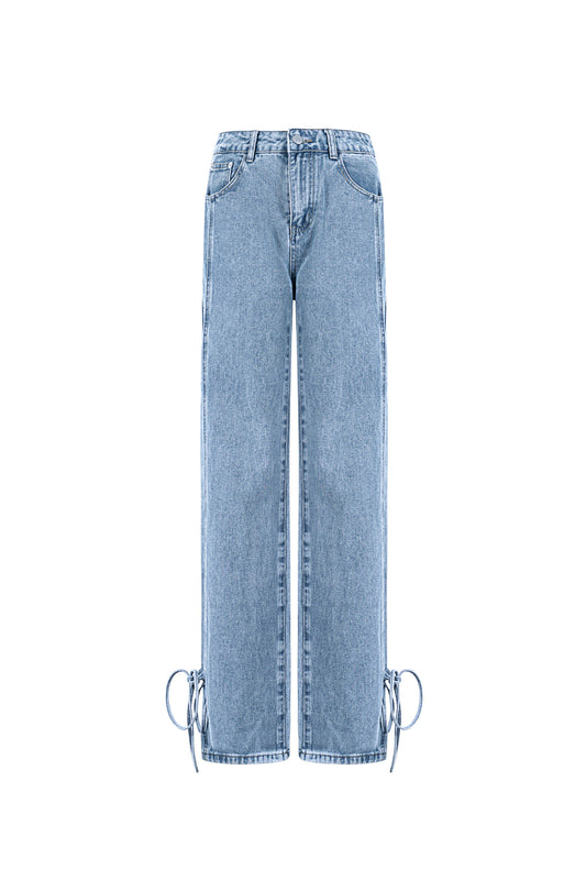Damen Jeans Knotendetail | Baumwolle | Mehrfarbig