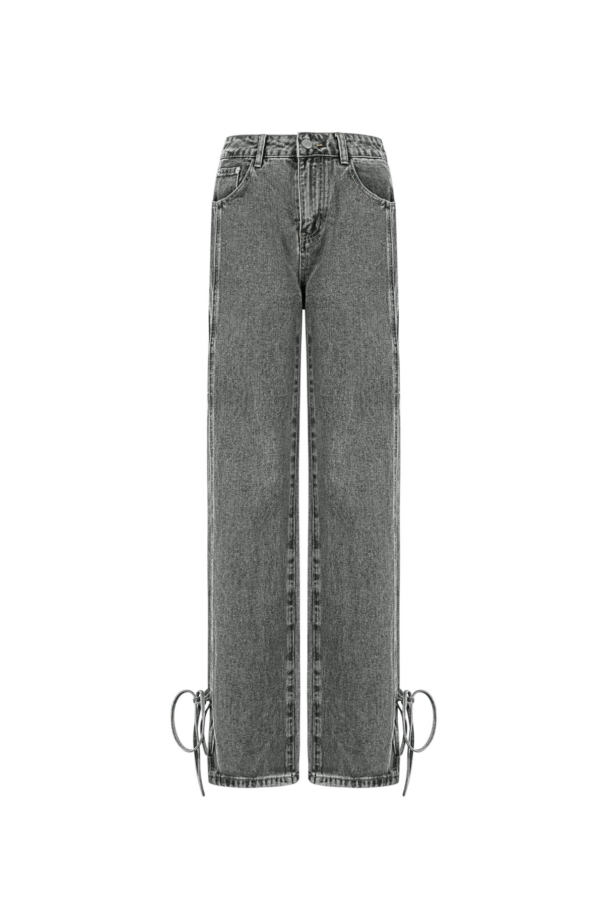 damen jeans knotendetail | baumwolle | mehrfarbig