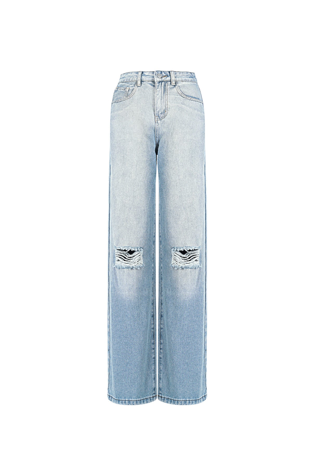 Damen Jeans Ripped Indigo | Baumwolle | Blau