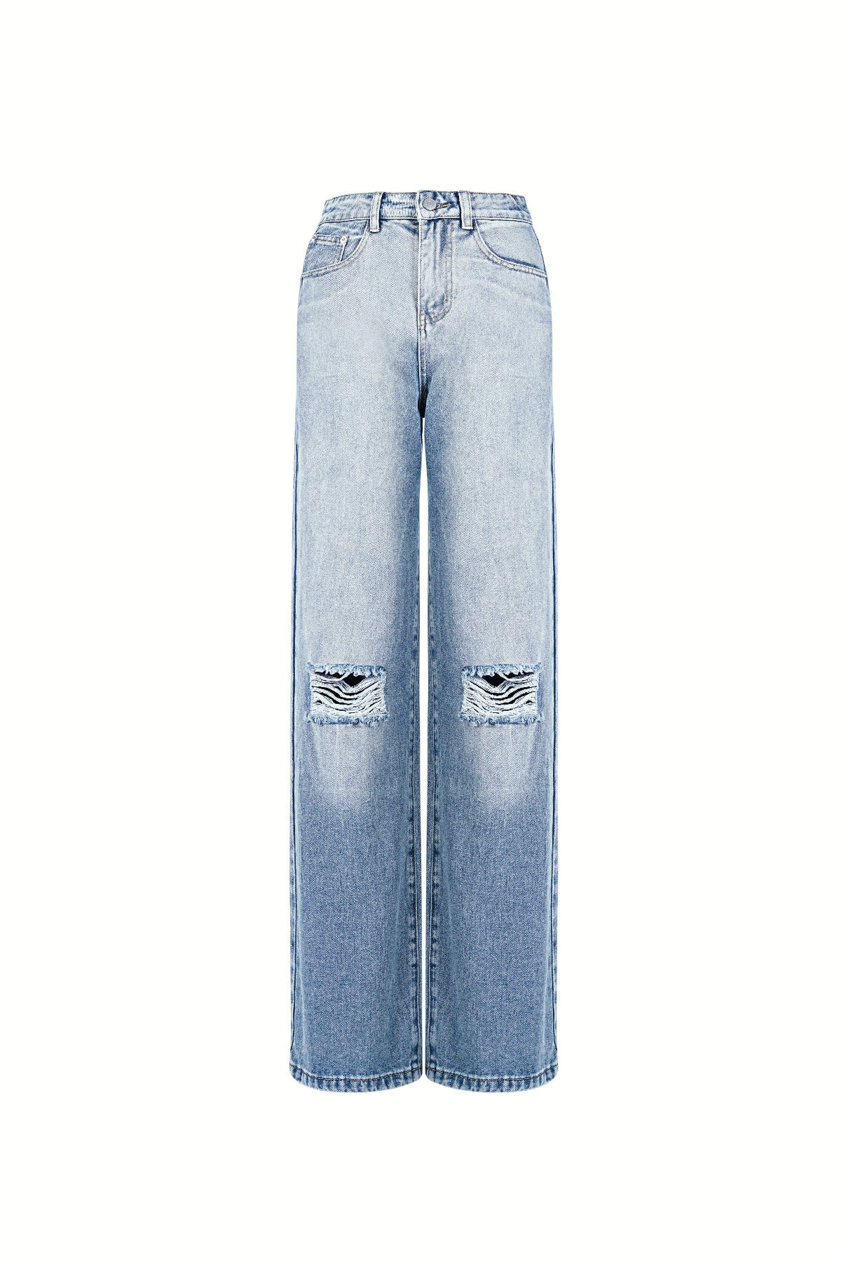 Damen Jeans Ripped Indigo | Baumwolle | Blau