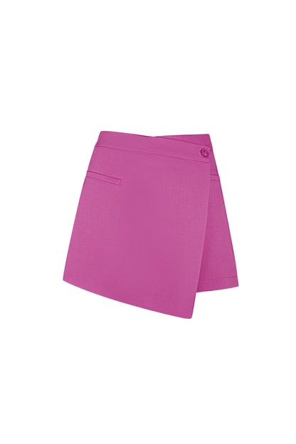 Damen Minirock Asymmetrisch Wrap | Polyester | Mehrfarbig