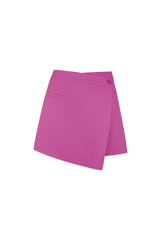 Damen Minirock Asymmetrisch Wrap | Polyester | Mehrfarbig