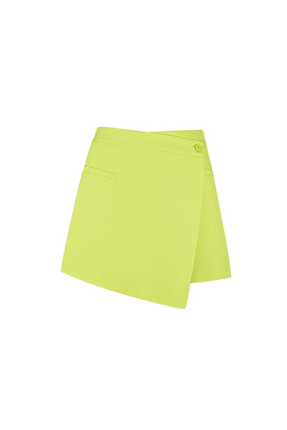 Damen Minirock Asymmetrisch Wrap | Polyester | Mehrfarbig