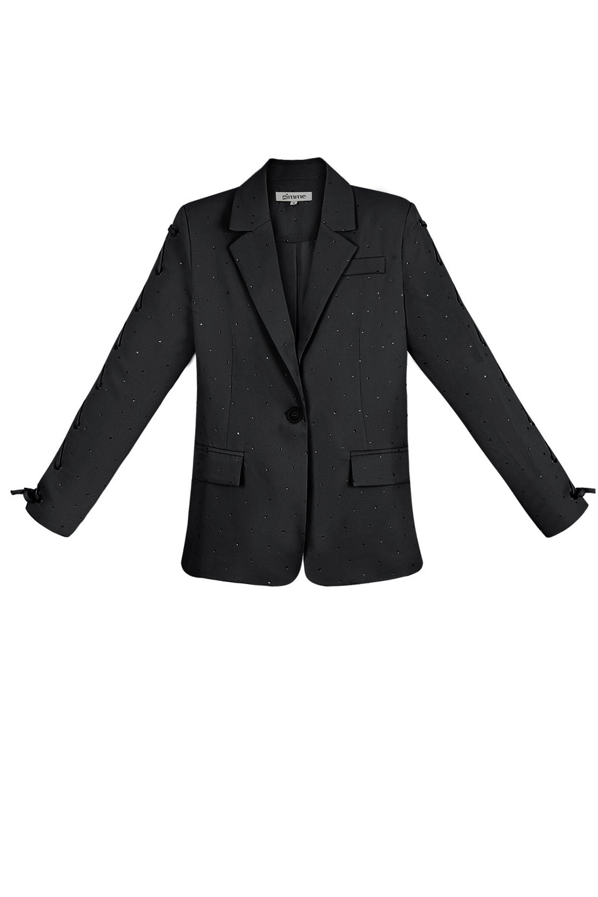 damen blazer set | schnürmanchetten | lila & beige