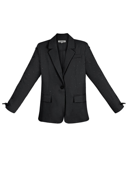Damen Blazer Set | Schnürmanchetten | Lila & Beige