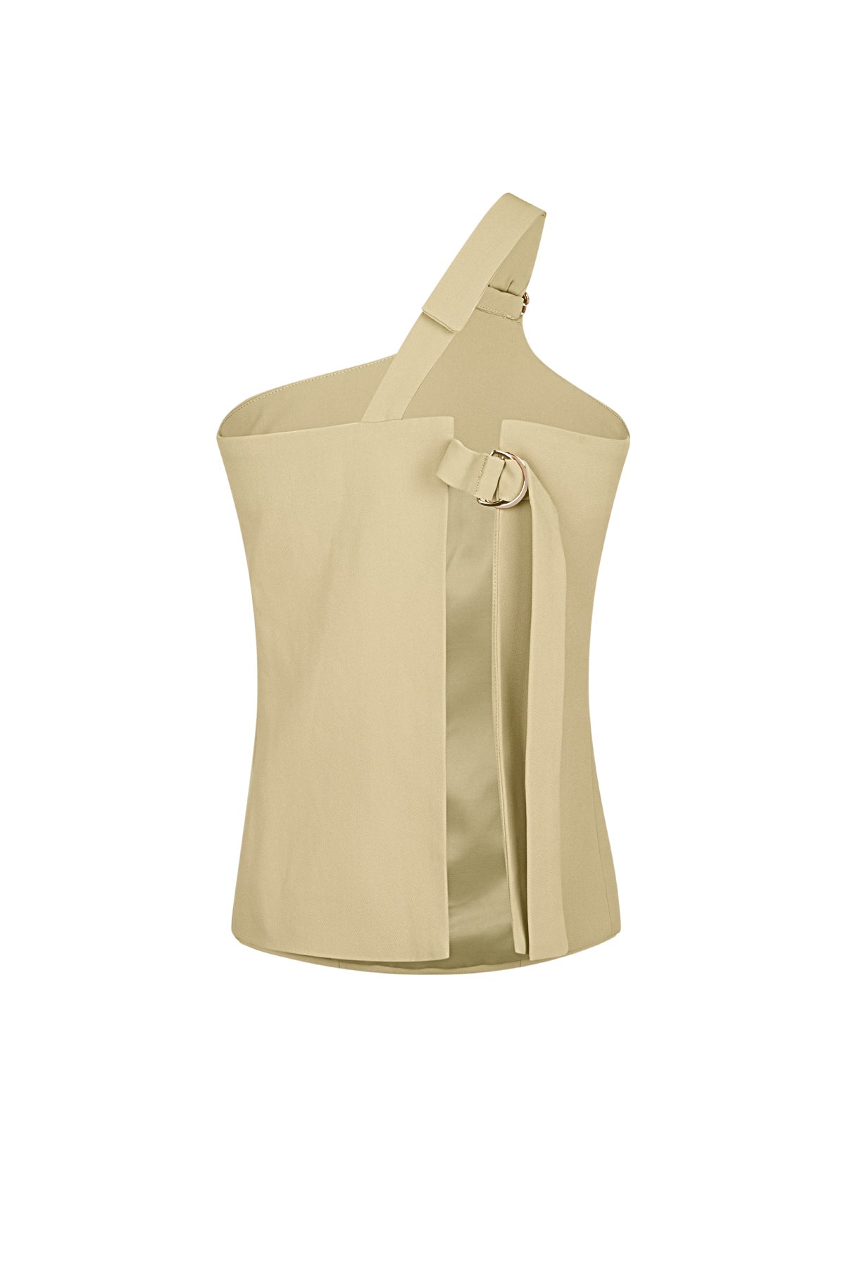 damen top ein-schulter asymmetrisch | polyester | mehrfarbig