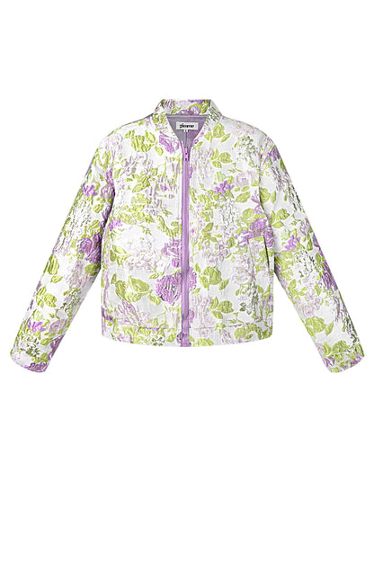 Damen Jacke Blumenmuster Sportlich | Polyester | Mehrfarbig