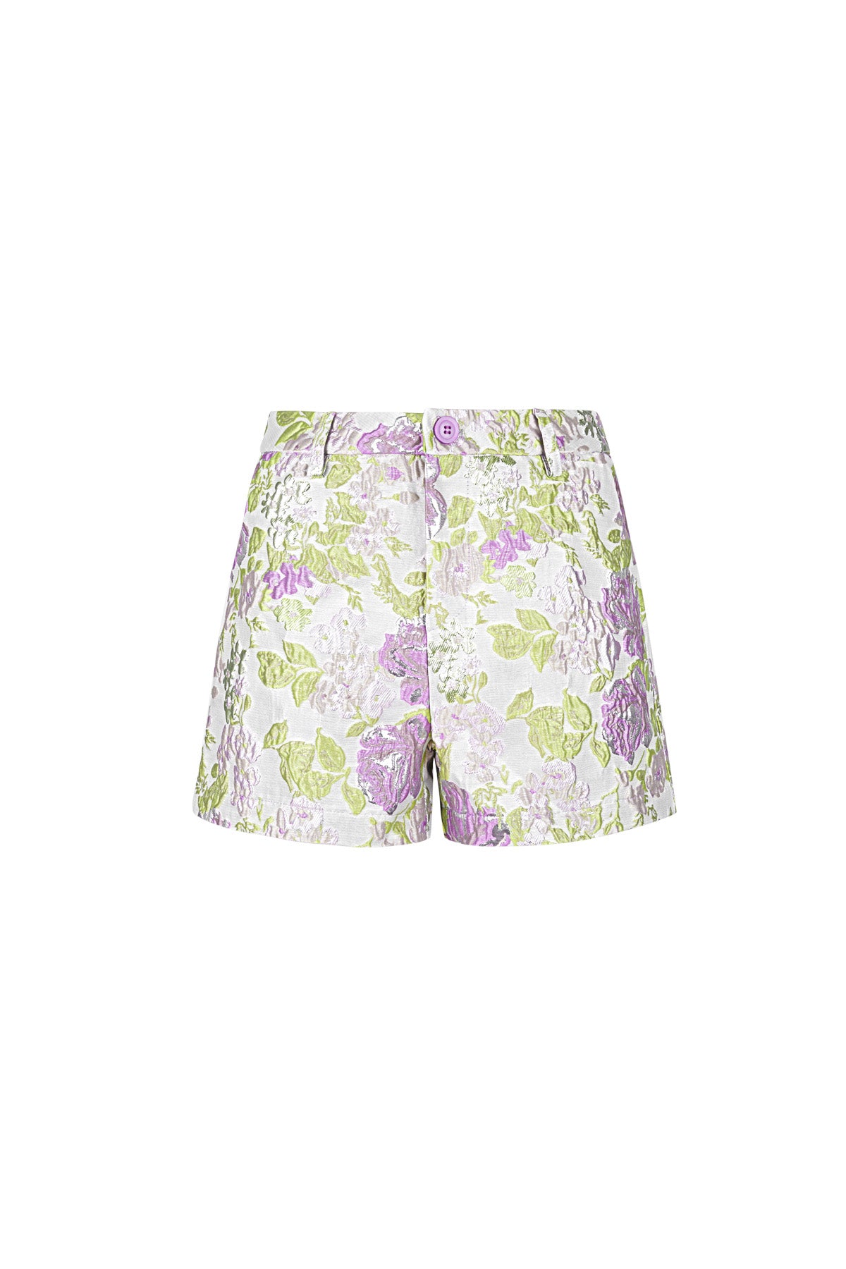 gewebte polyesterfaser damen-shorts elegantes blumenmuster