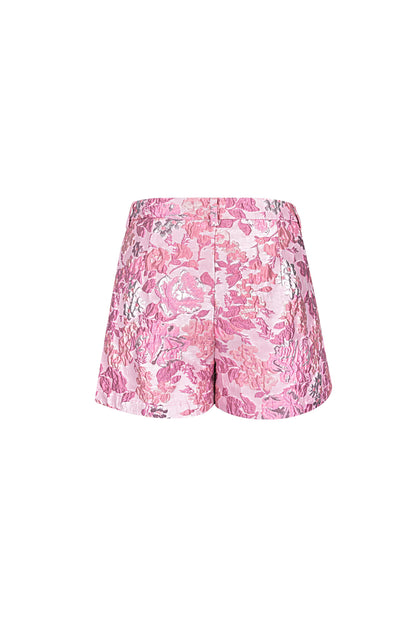 Gewebte Polyesterfaser Damen-Shorts Elegantes Blumenmuster