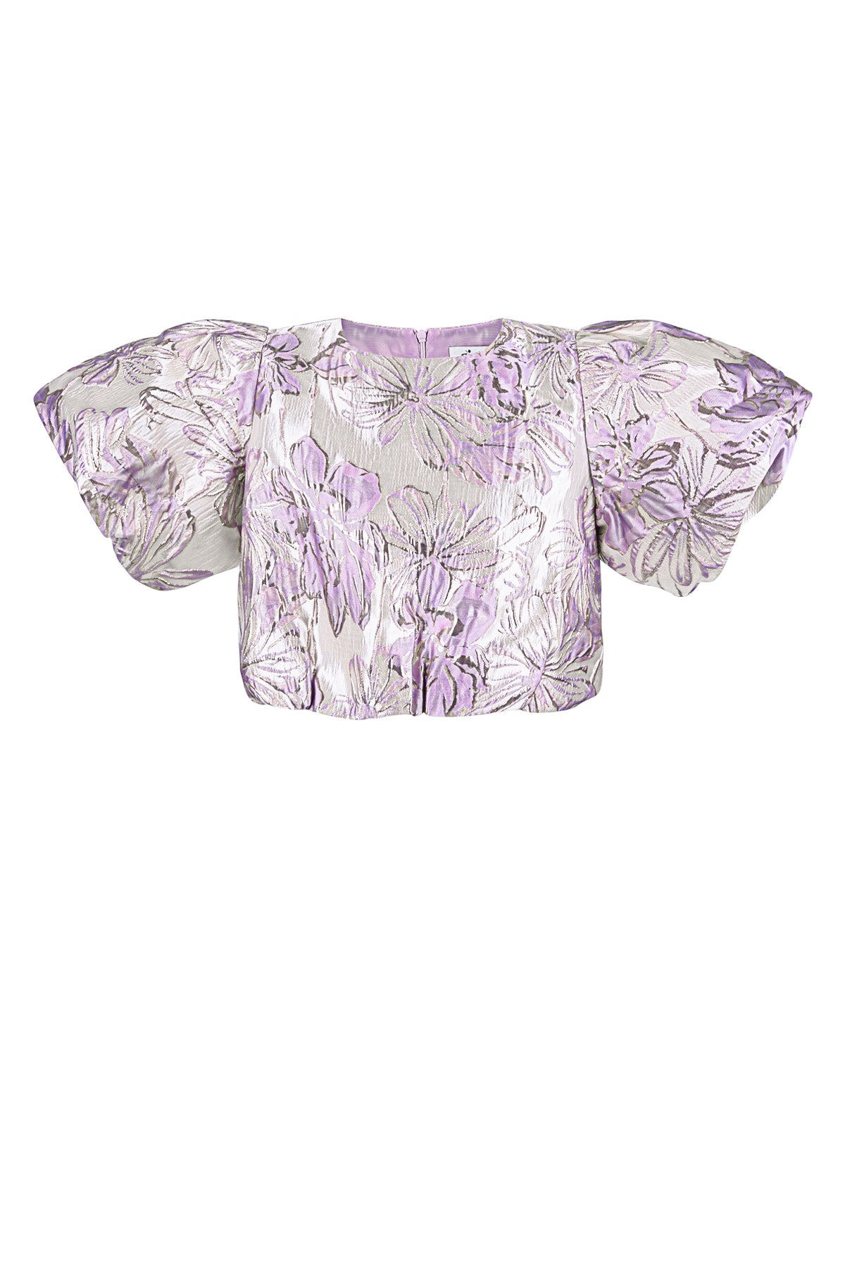 Damen Top Puffärmel Blumenmuster | Polyester | Mehrfarbig