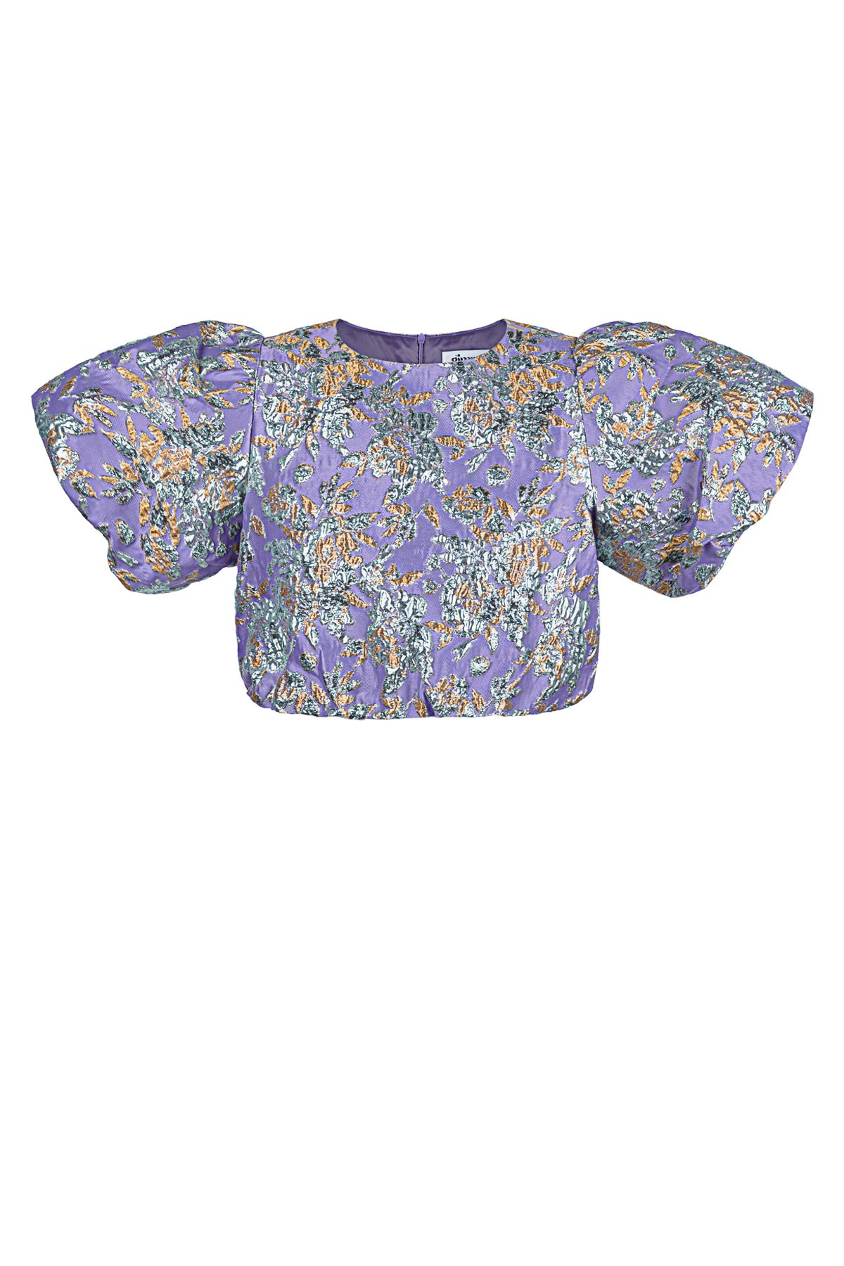 Damen Top Puffärmel Blumenmuster | Polyester | Mehrfarbig