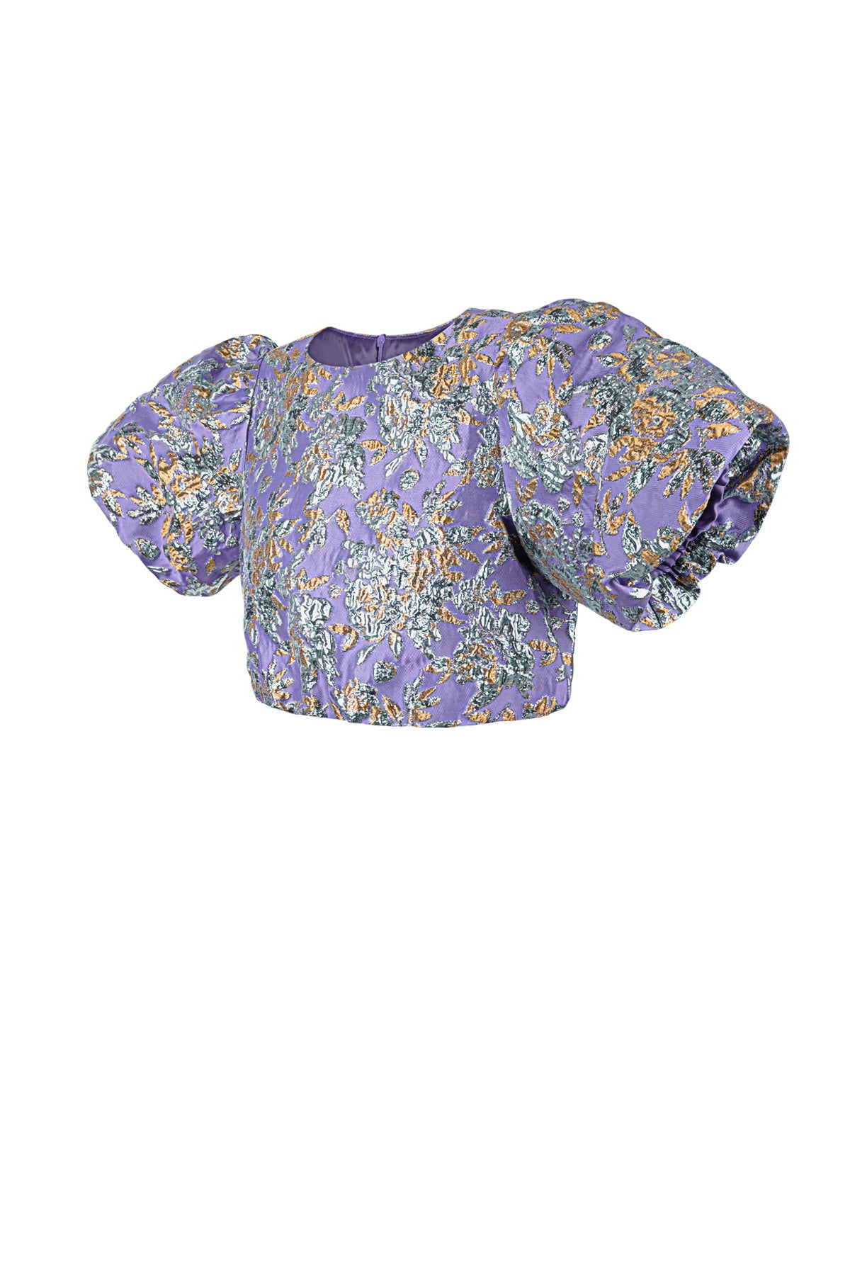 damen top puffärmel blumenmuster | polyester | mehrfarbig