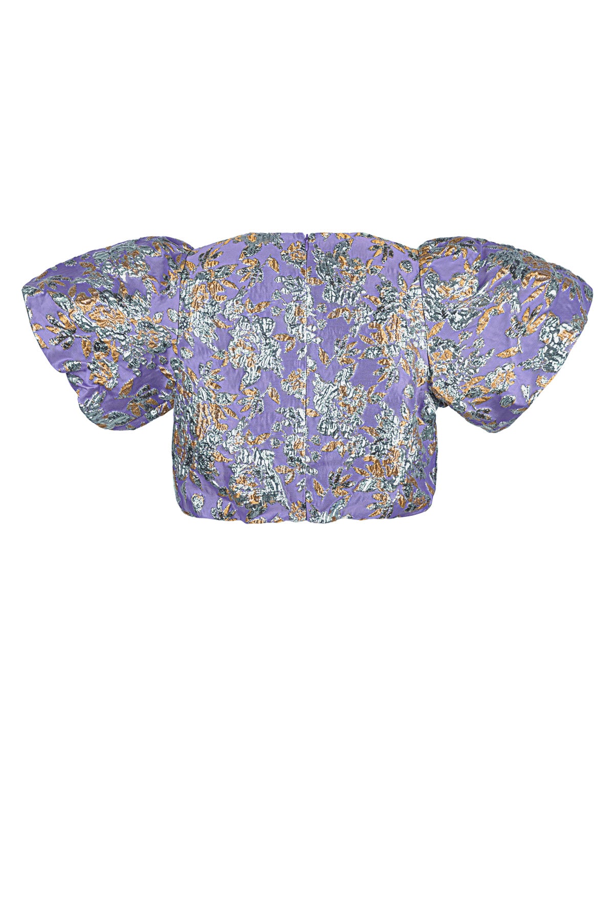 damen top puffärmel blumenmuster | polyester | mehrfarbig