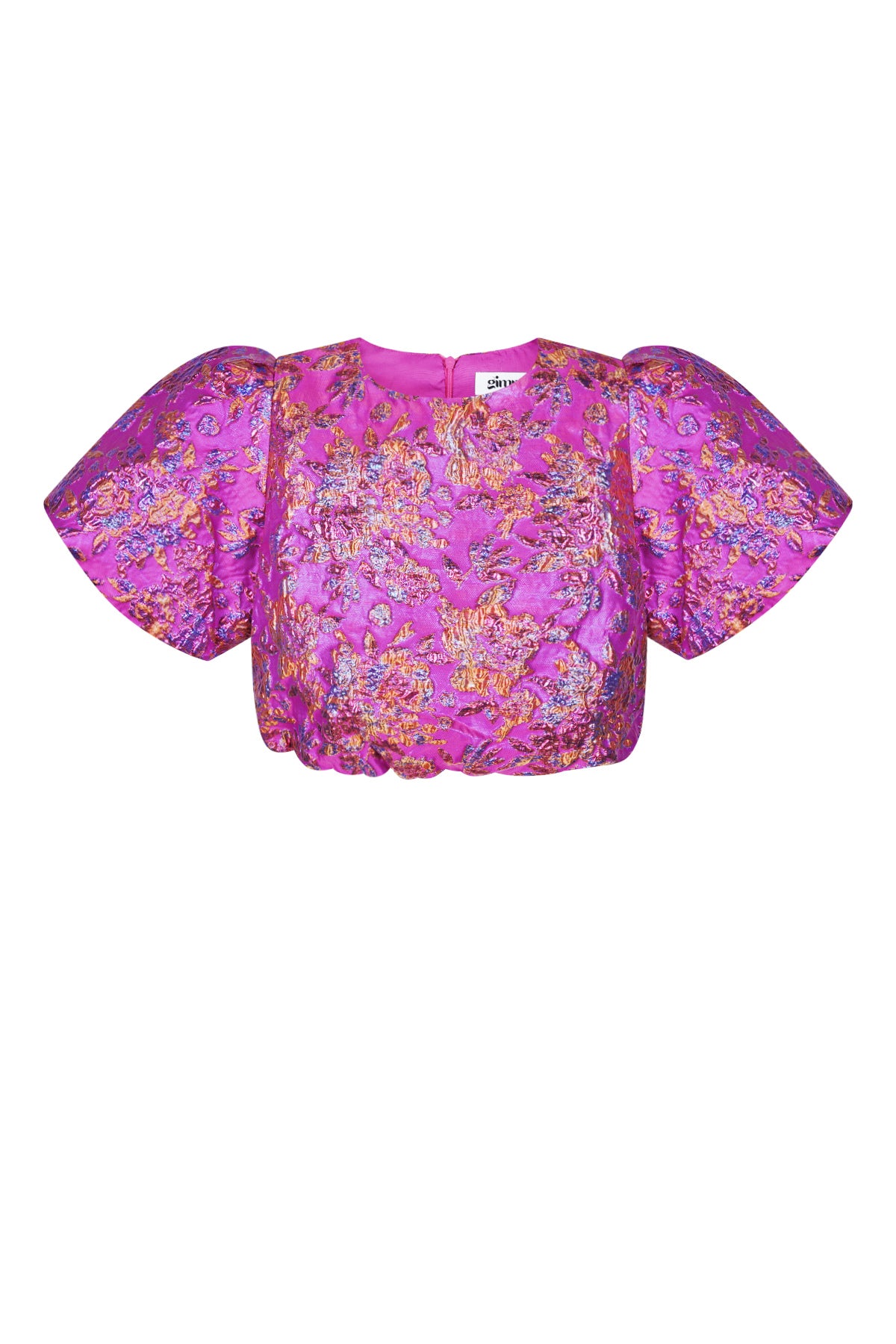 Damen Top Puffärmel Blumenmuster | Polyester | Mehrfarbig