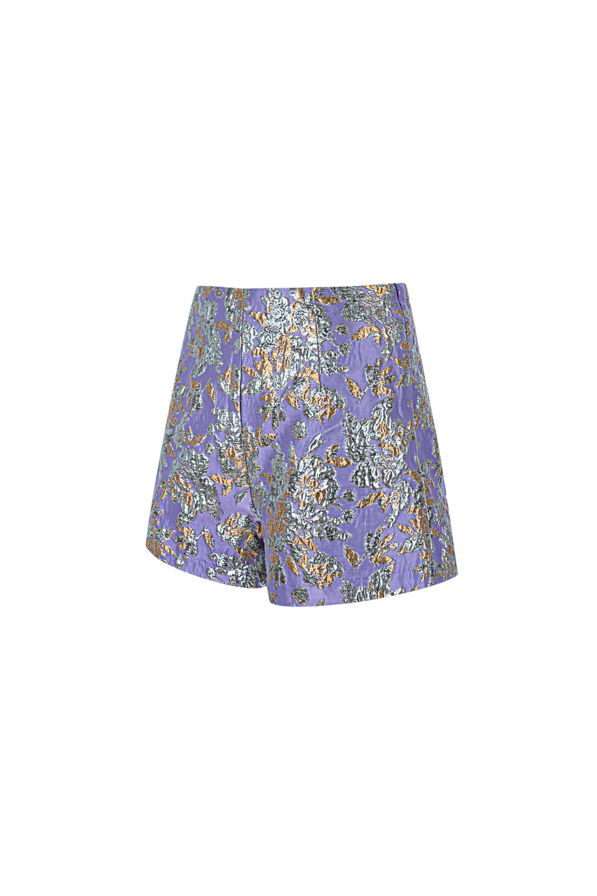 damen shorts hochtailliert blumenmuster | polyester | mehrfarbig