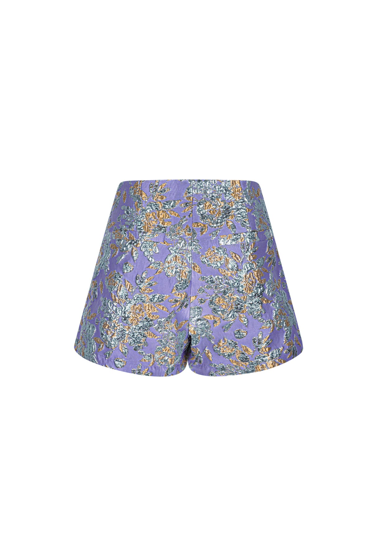damen shorts hochtailliert blumenmuster | polyester | mehrfarbig