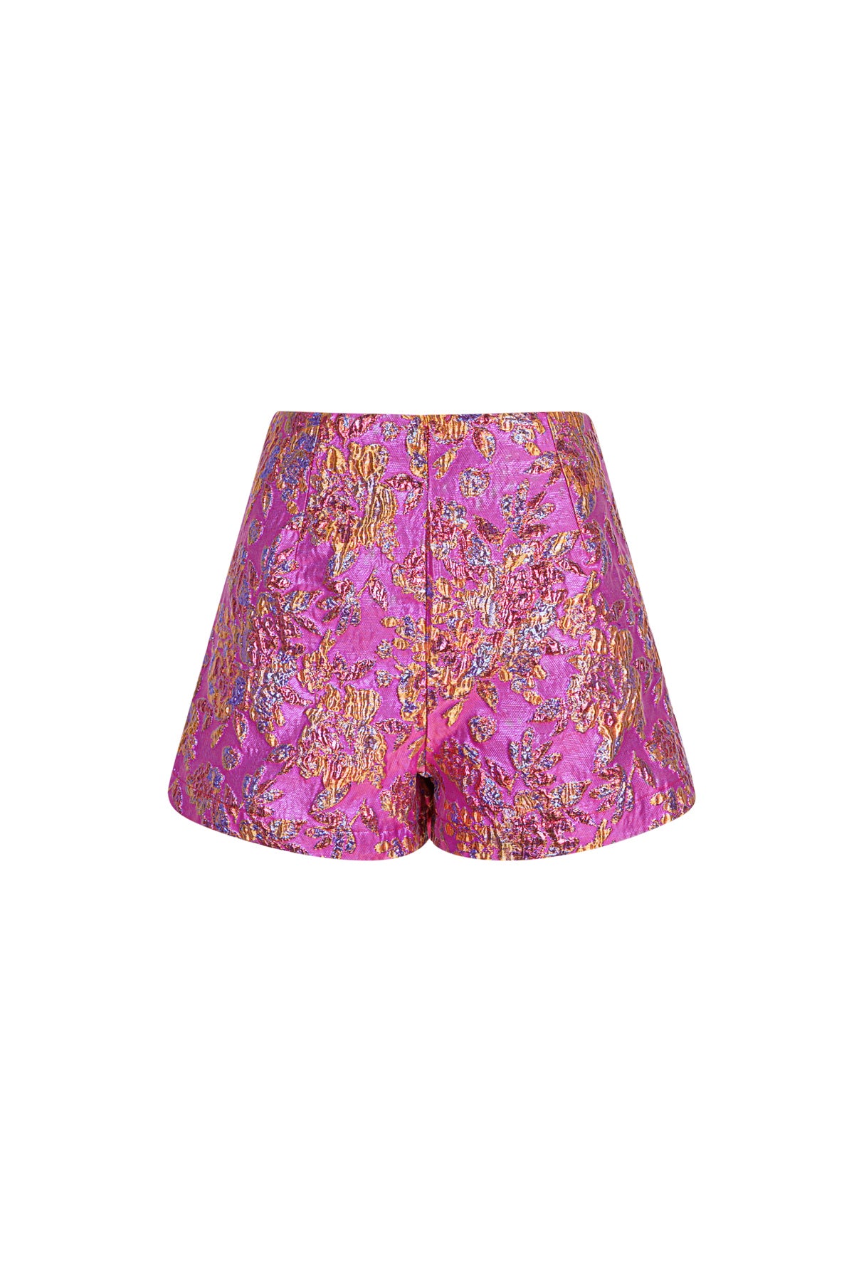 Damen Shorts Hochtailliert Blumenmuster | Polyester | Mehrfarbig