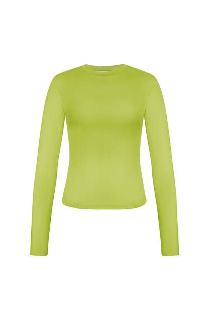 Damen Langarmshirt Bodycon Modern | Polyester | Grün