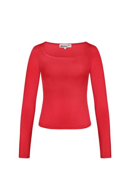 Damen Crop-Top Quadrat Ausschnitt | Polyester | Schwarz