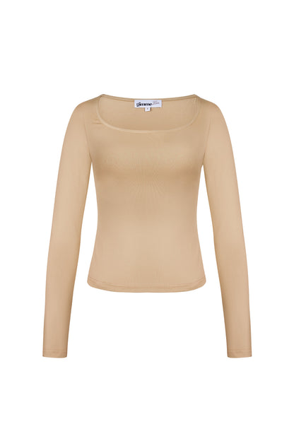 Damen Crop-Top Quadrat Ausschnitt | Polyester | Schwarz