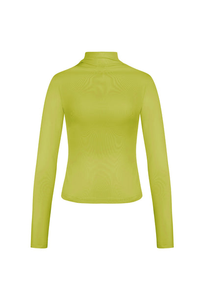 Damen Langarmshirt Rippstrick Stehkragen | Polyester | Mehrfarbig