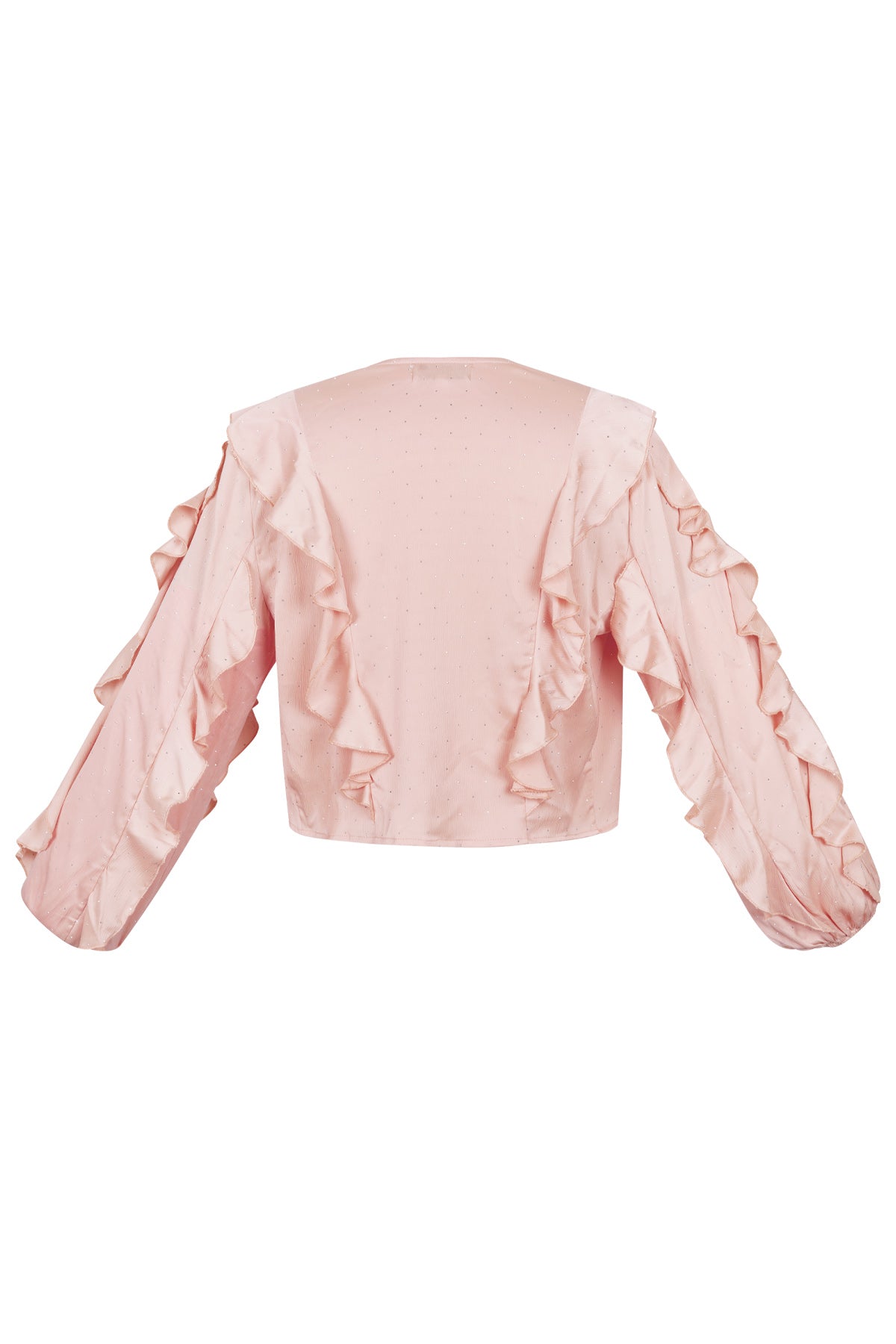 Damen Langarmshirt Rüschen Bindung | Polyester | Mehrfarbig
