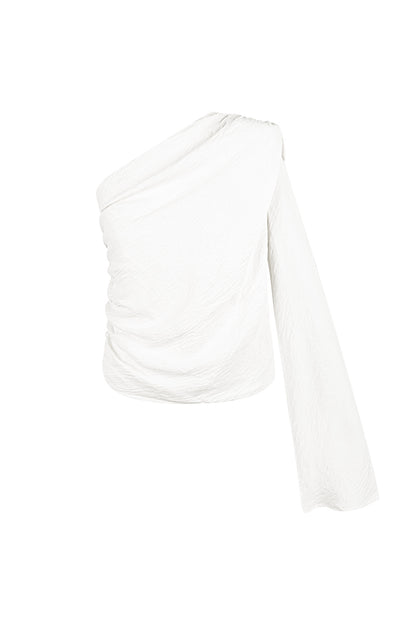 Damen Langarmshirt Ein-Schulter Asymmetrisch | Polyester | Mehrfarbig