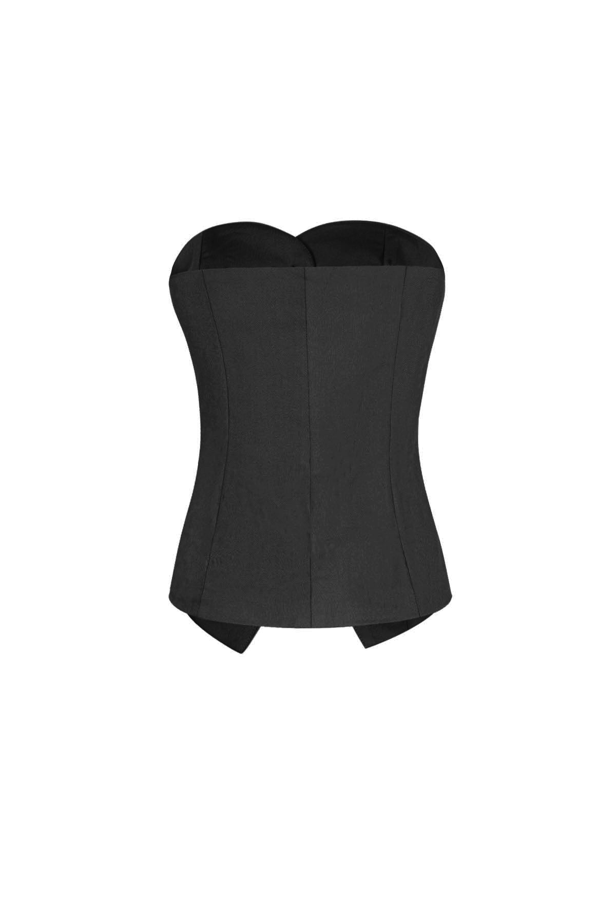 damen top strukturiert knopfdesign | polyester | mehrfarbig