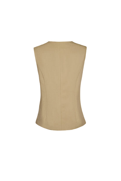 Damen Top Strukturiert Knopf | Polyester | Mehrfarbig