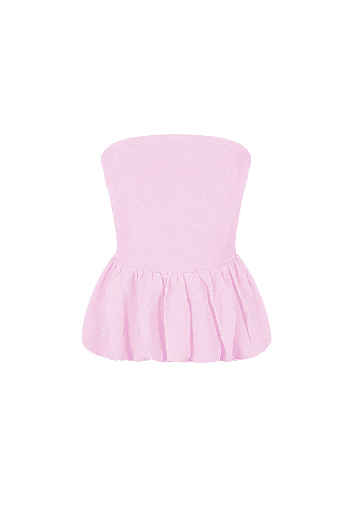 damen top volant trägerlos | polyester | mehrfarbig
