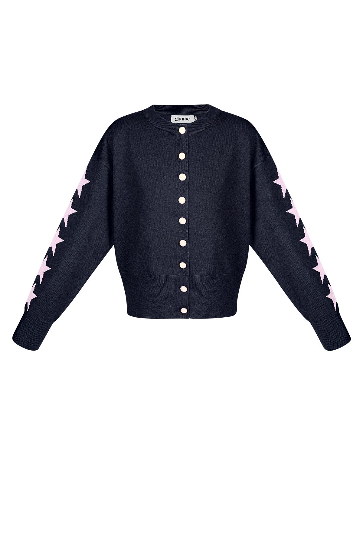 Damen Cardigan Kurz Sternmuster | Viskose | Mehrfarbig