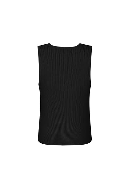 Damen Top Rippstrick Knopfleiste | Viskose | Mehrfarbig