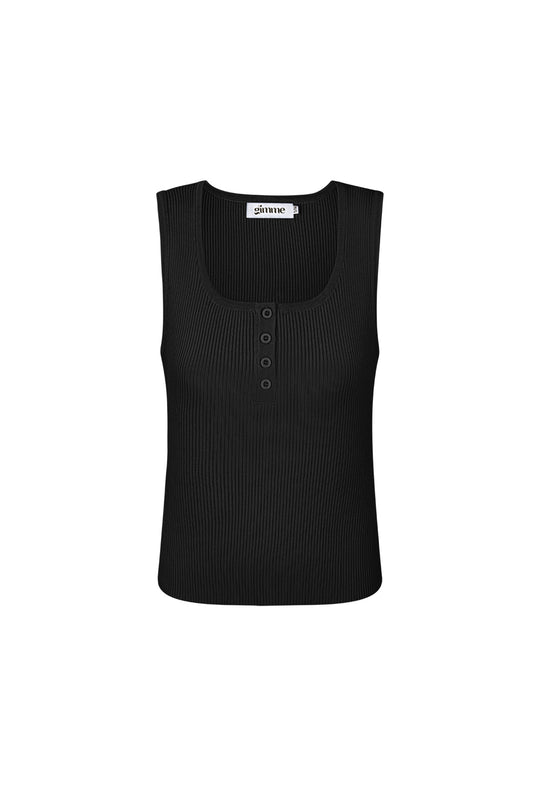 Damen Top Rippstrick Knopfleiste | Viskose | Mehrfarbig