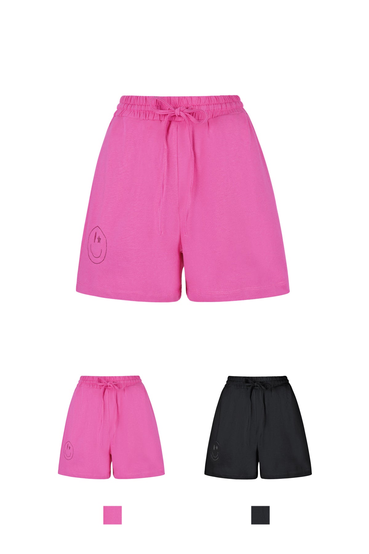 damen shorts elastischer bund | baumwolle | mehrfarbig