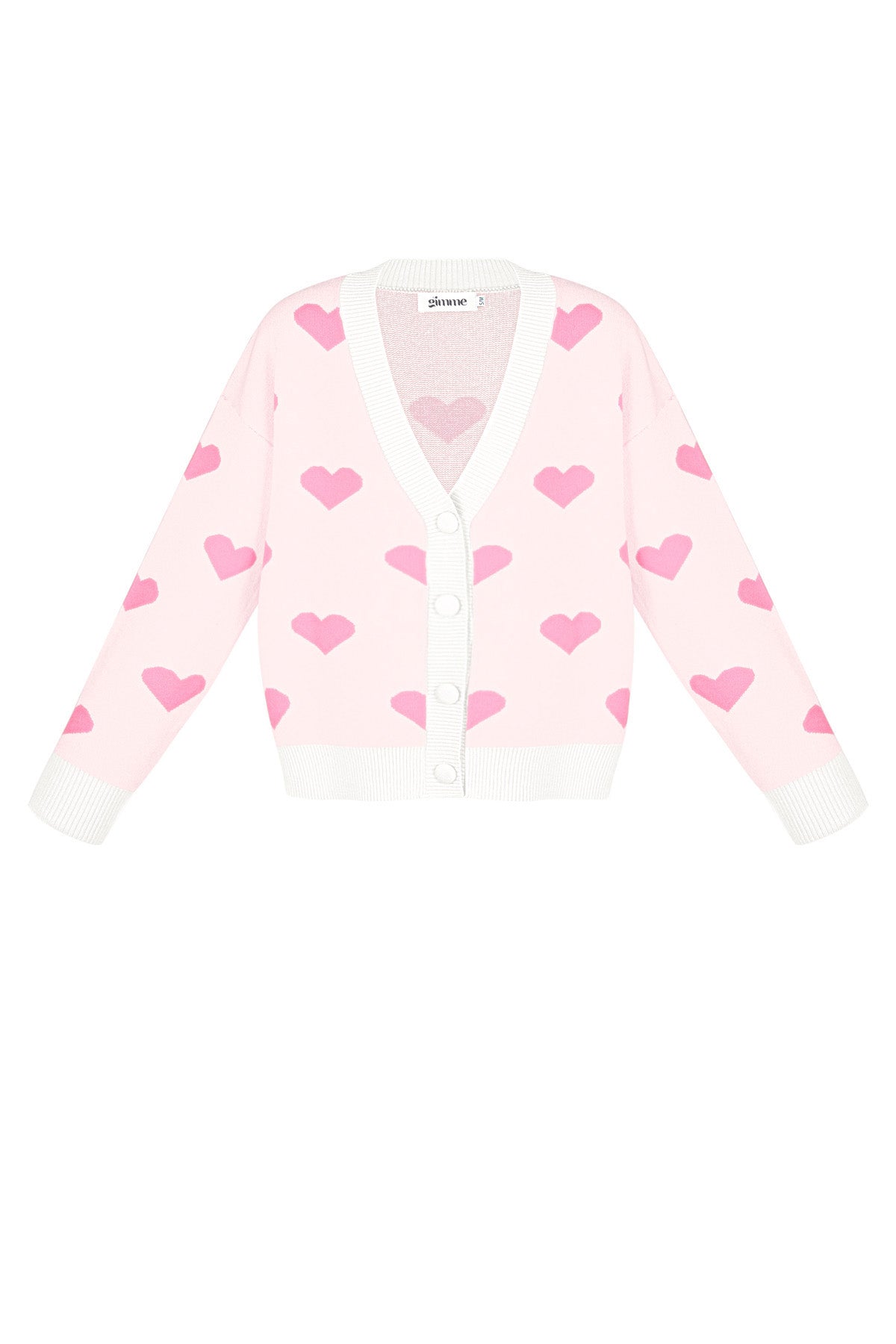 damen strickjacke herzmuster viskose | viskose | mehrfarbig