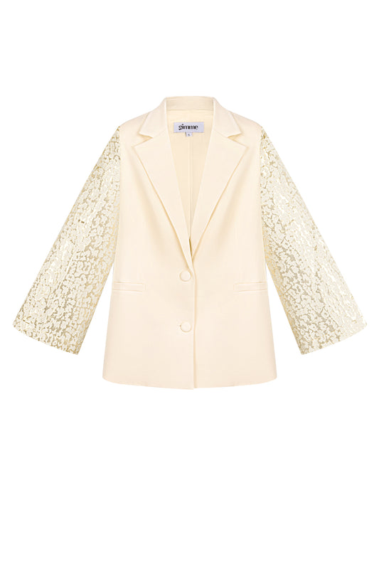 Damen Anzug Set Spitzenärmel | Polyester | Mehrfarbig