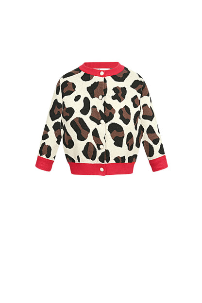 Damen Cardigan Leopardenmuster Viskose | Viskose | Mehrfarbig