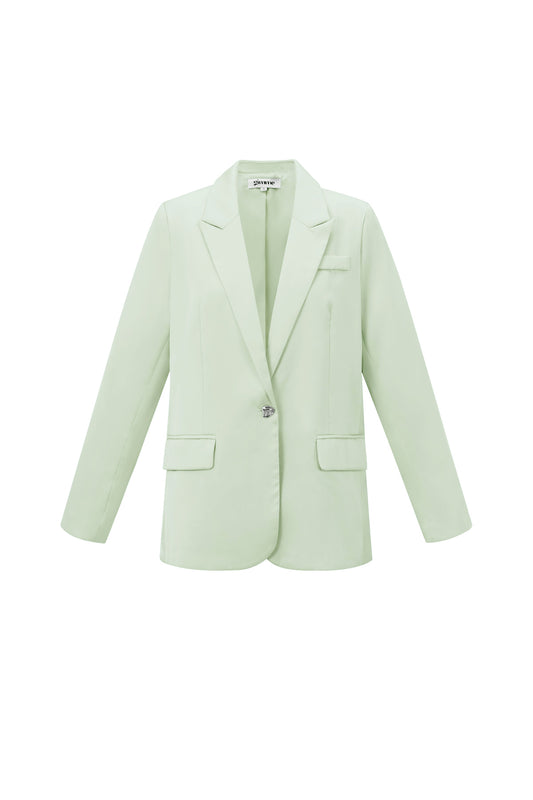 Damen Anzug Set Satin | Bürooutfit | Minze & Rosa