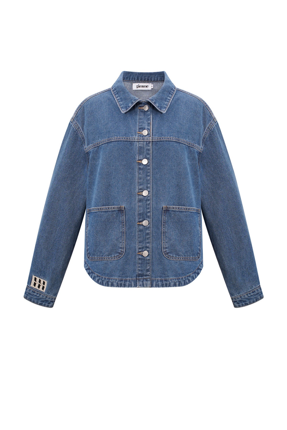 Damen Jeansjacke Patch Detail | Denim | Blau