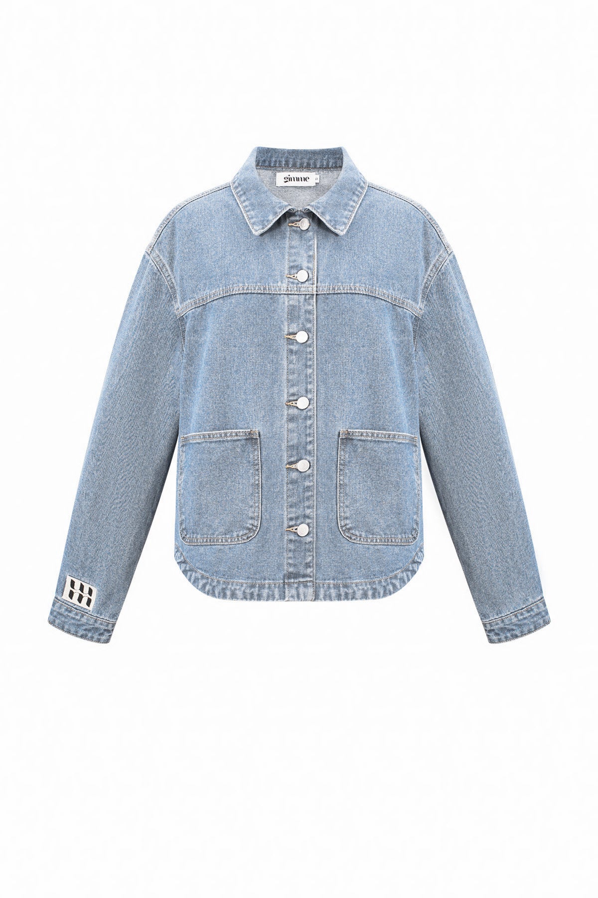 Damen Jeansjacke Patch Detail | Denim | Blau