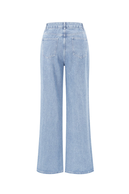 Damen Jeans Herzstickerei | Baumwolle | Blau