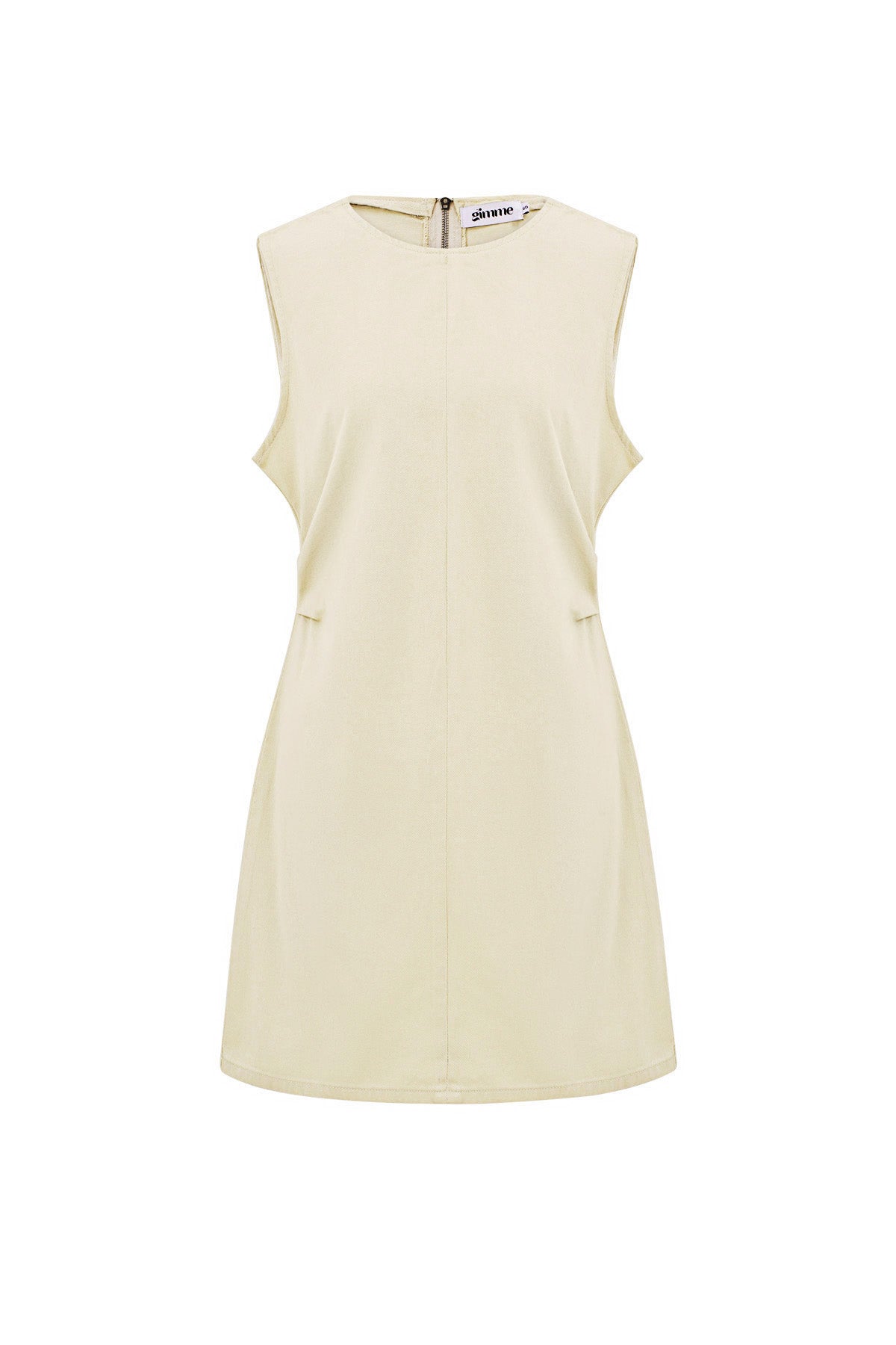 Damen Minikleid Bodycon Ärmellos | Baumwolle | Cremefarben