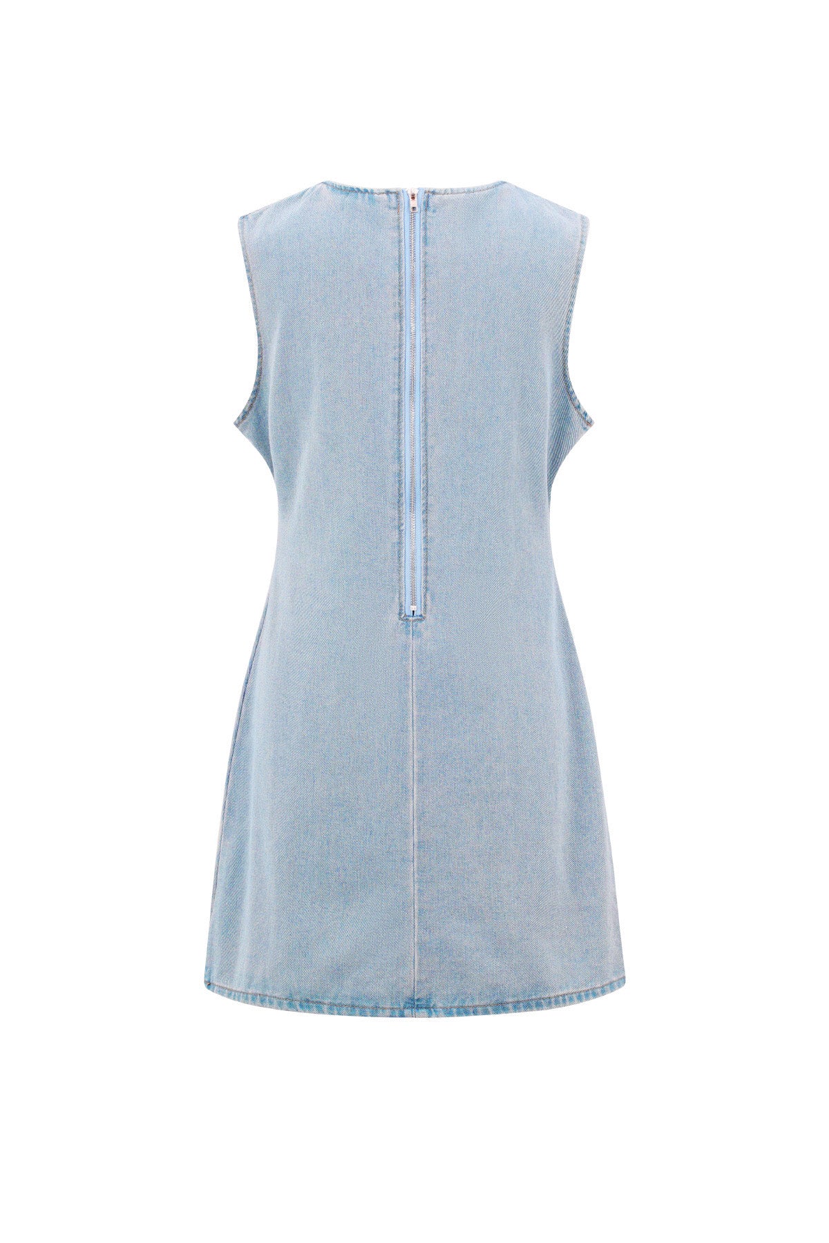 damen minikleid bodycon ärmellos | baumwolle | cremefarben