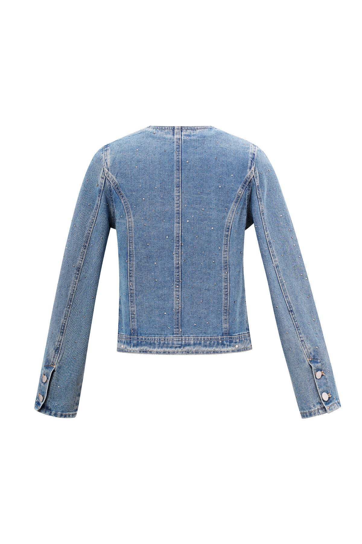 damen jeansjacke kurz classic | denim | blau