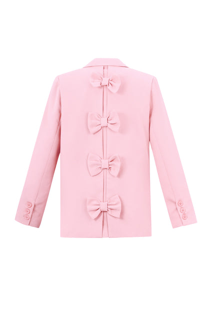 Polyester Damen Anzug-Set Tailliert Schleifen-Detail