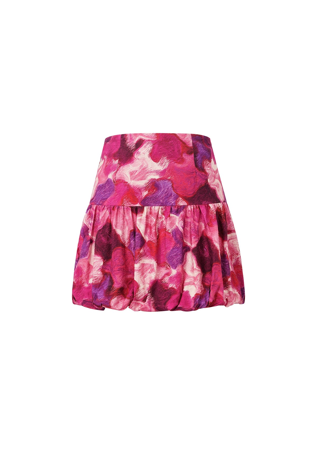 Damen Minirock Volant | Viskose | Fuchsie